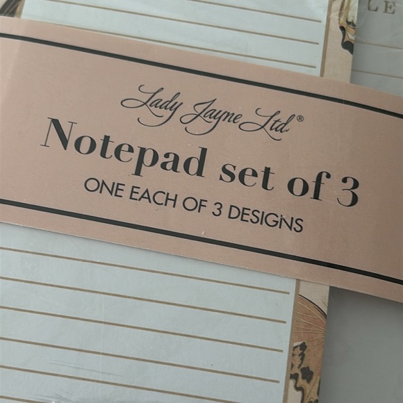 Lady Jayne  Butterfly Design Notepad Set - Cream and Brown - Picture 4 of 8